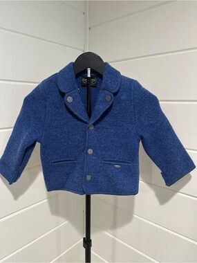 VTG || Giesswein Walkjackerl Wool Jacket. Kids 98 - Blue